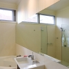 Queenslander Auchenflower full width mirror VJ panels walk-in shower