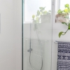 Brisbane bathrooms open shower niche window glass screen hand shower